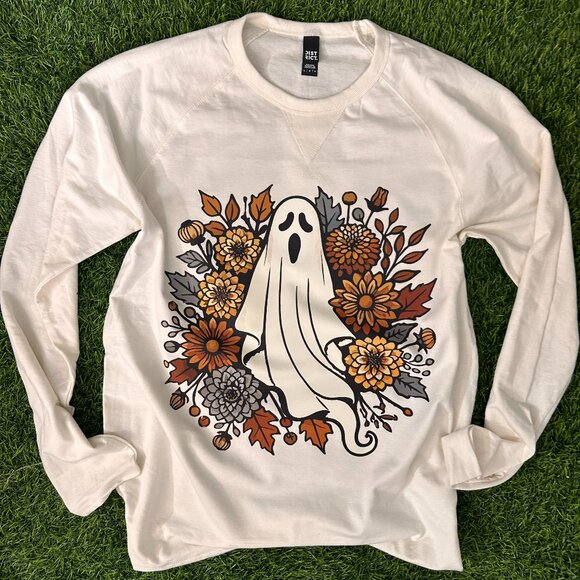 NEW Floral Ghost Tee - Picture 1 of 2